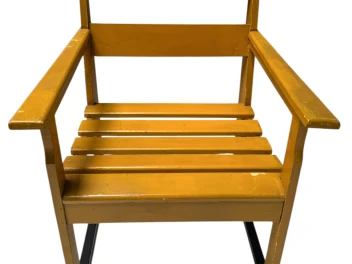 Two Art Deco Modernist Lacquered Beech Armchairs and Table, 1930s